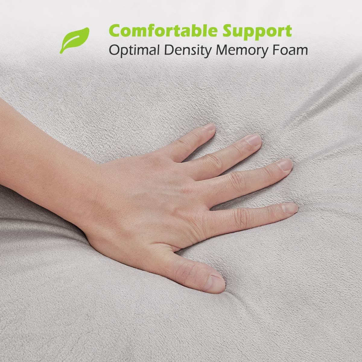 OasisCraft Bed Wedge Pillow, 8&12 Inch Adjustable Memory Foam Sleeping Pillow Folding Incline Cushion System for Legs with Washable Removable Cover - Back Pain, Snoring, Acid Reflux, Reading
