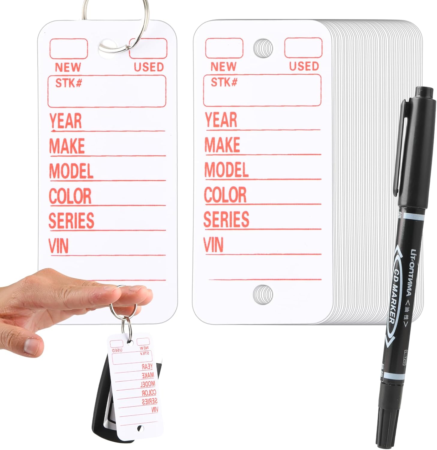 Amazon.com : Aster 50 Pcs Poly Key Tags, Key Tags with Labels Key ...