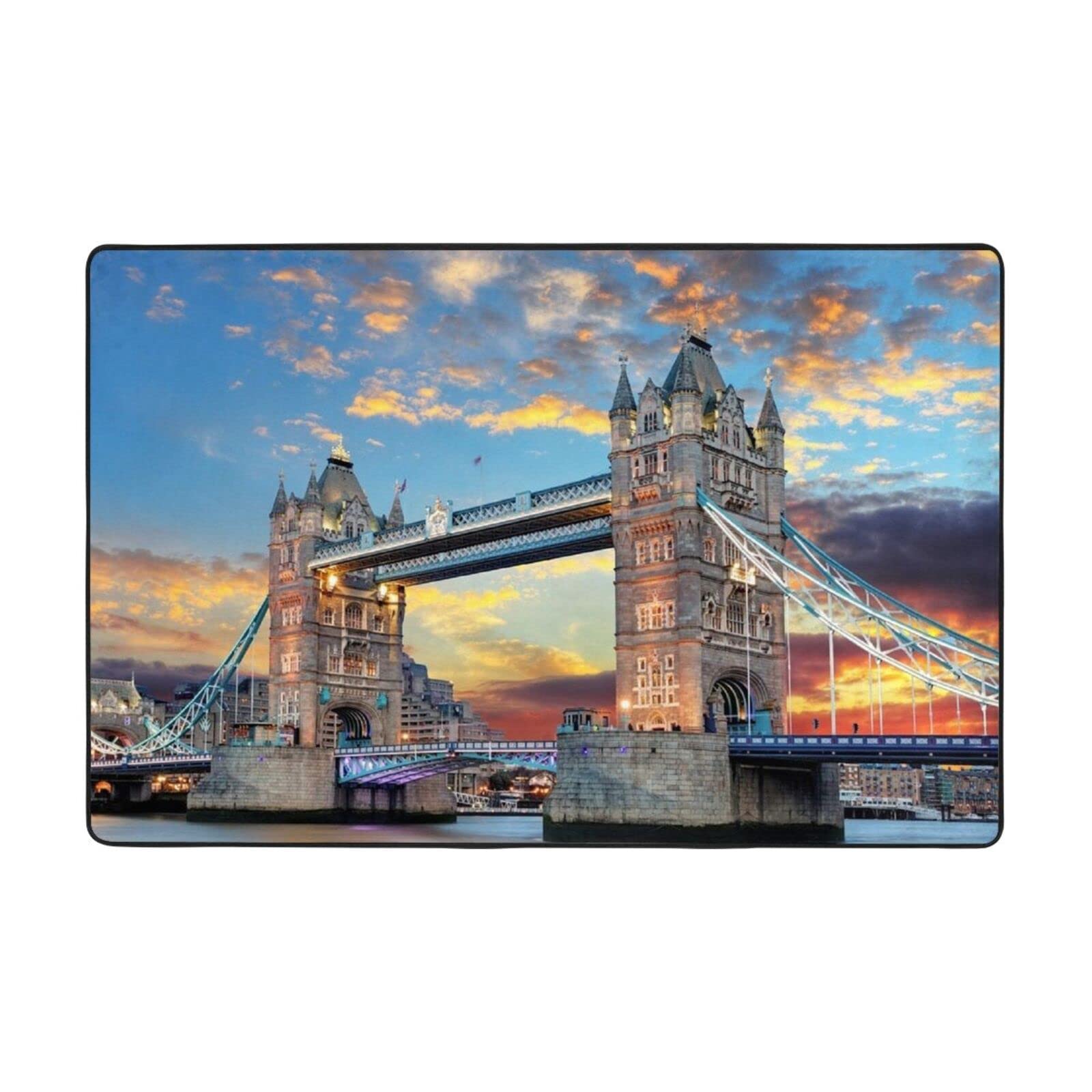 Tapis de salon Tower Bridge doux pour chambre et cuisine