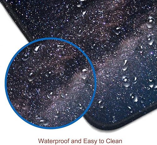 Miniatura 5 de SANWUMIAN Alfombrilla de mouse grande para juegos con bordes cosidos, alfombrilla de escritorio Galaxy, almohadilla de teclado XL extendida, base de