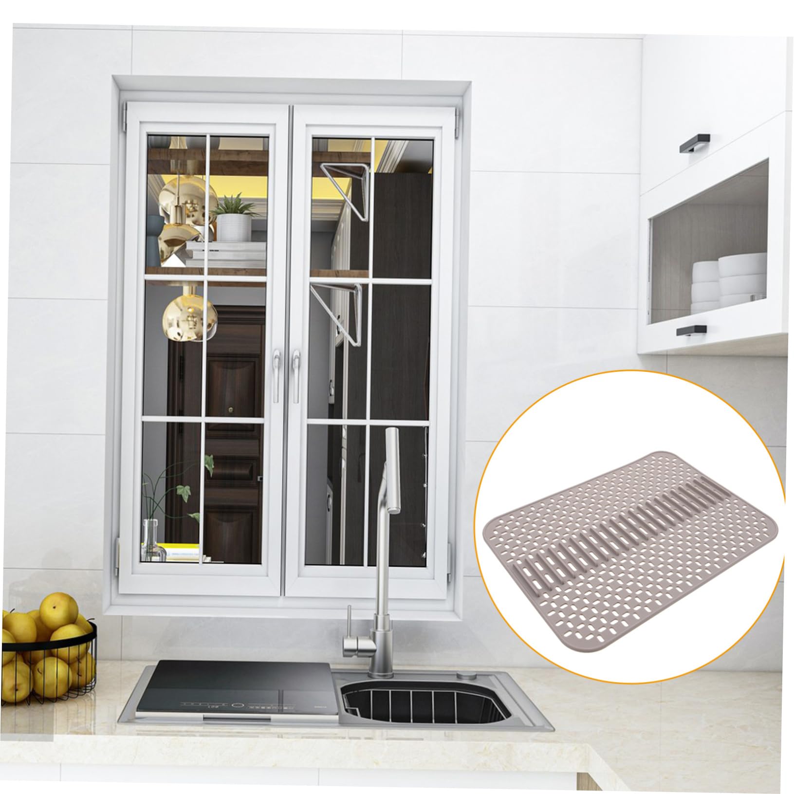 Artibetter Tapete de Silicona y Resistencia a Roturas Cuadrado para Fregadero de Cocina Protección Antideslizante Alfombrilla Adecuado para Secar Platos Hogar