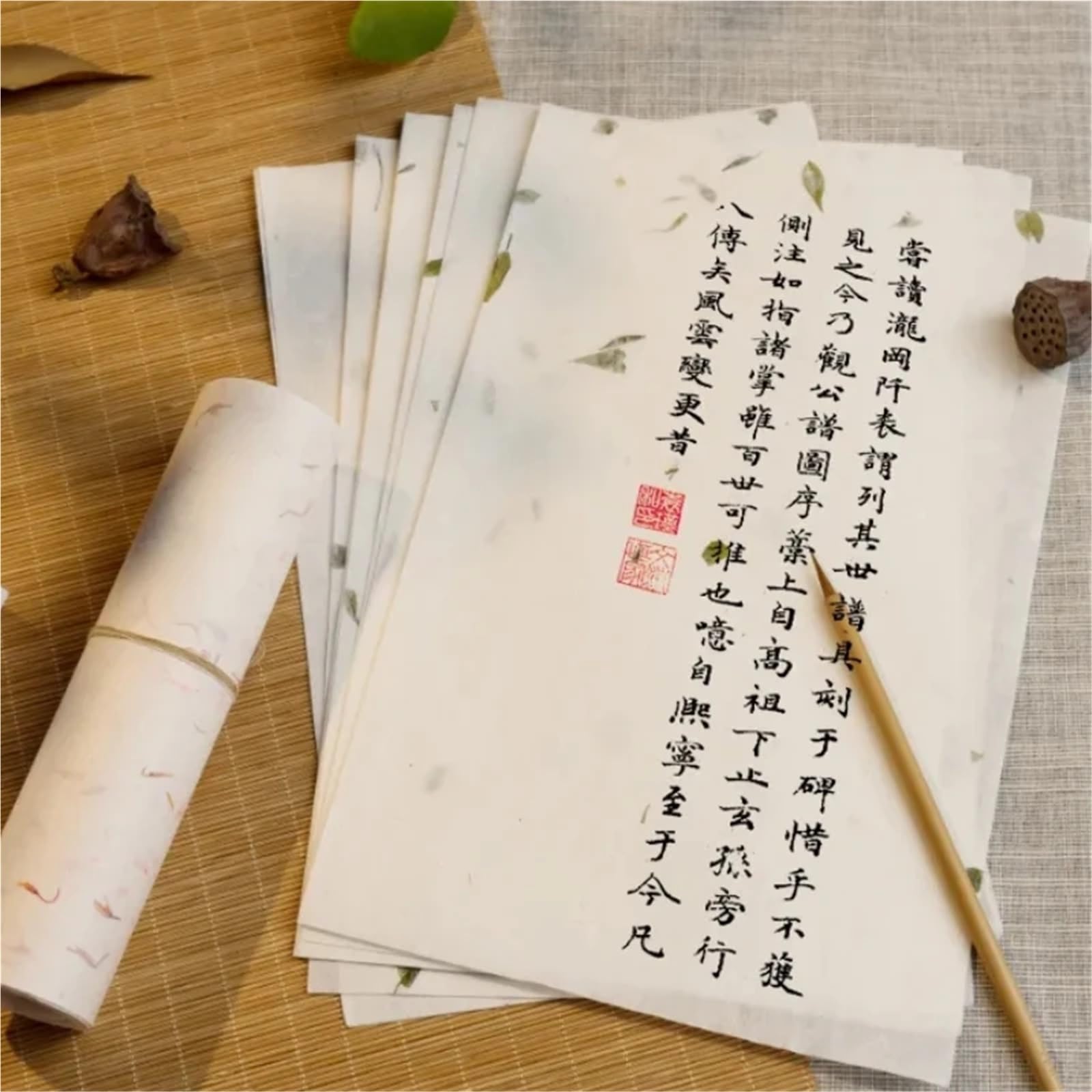 20 Pz Semi-Raw Xuan Carta Calligrafia Pennello Papel Arroz Di Riso Pittura Para Dibujar Per Calligrafia Cinese, Pittura Cinese, Pittura