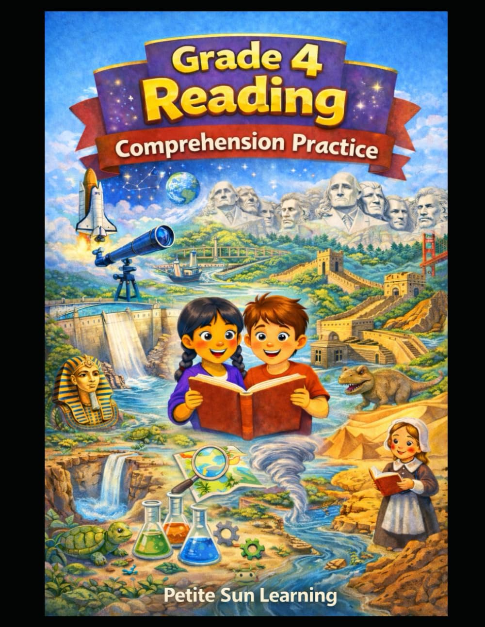 Grade 4 Reading Comprehension Practice: 55 Nonfiction Passages in Science, History, and Geography