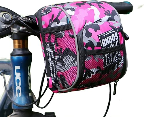 Miniatura 1 de ZKIXUIWI Cesta de bicicleta para niños, accesorio de decoración de bicicleta delantera de camuflaje para adultos y niños, organizador de bolsa de