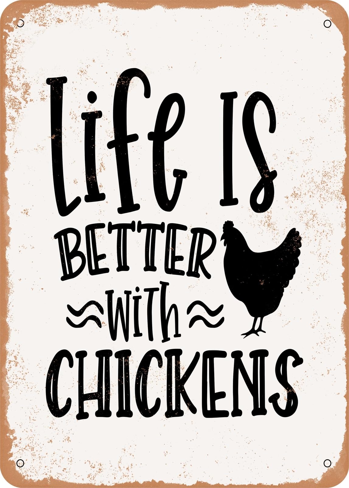Metal Sign - Life is Better - Vintage Rusty Look home decor