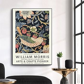 ウィリアム・モリス フレーム付 アート ポスター 北欧 花 緑 植物 フラワー ehina_vp-williammorris04