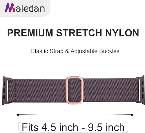 Vista 4 de Maledan Paquete de 10 bandas elásticas Solo Loop compatibles con Apple Watch de 40 mm, 38 mm, 41 mm, 42 mm, 44 mm, 45 mm, 46 mm, 49 mm, para mujeres