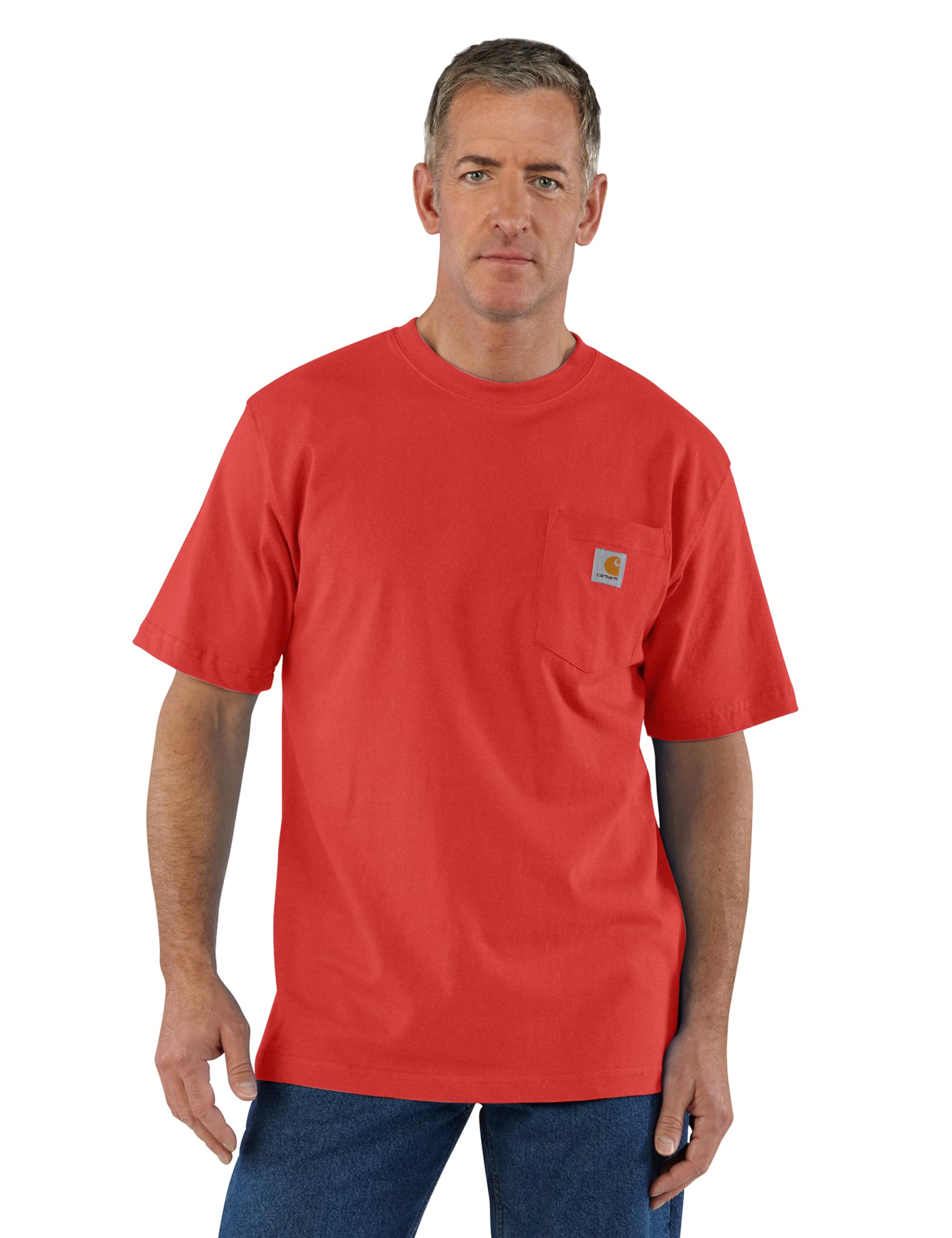 Carhartt Mens Loose Fit Heavyweight Short-Sleeve Pocket T-Shirt (Also Available in Big & Tall) CloseoutWork Utility T-Shirt — view 76