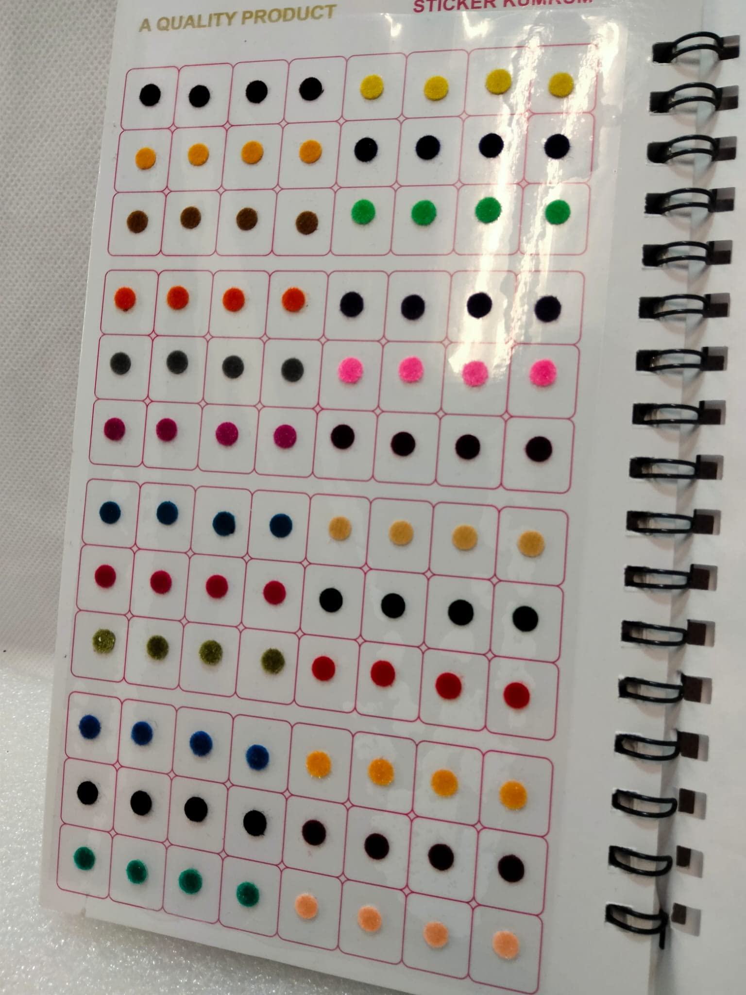Navya Suhag Bindi Sticker Kumkum Spiral Book Multicolours Women Girls Fashion Accessories Round Forehead Tika Mix Size Ladies Bridal Marriage Gift - Image 4