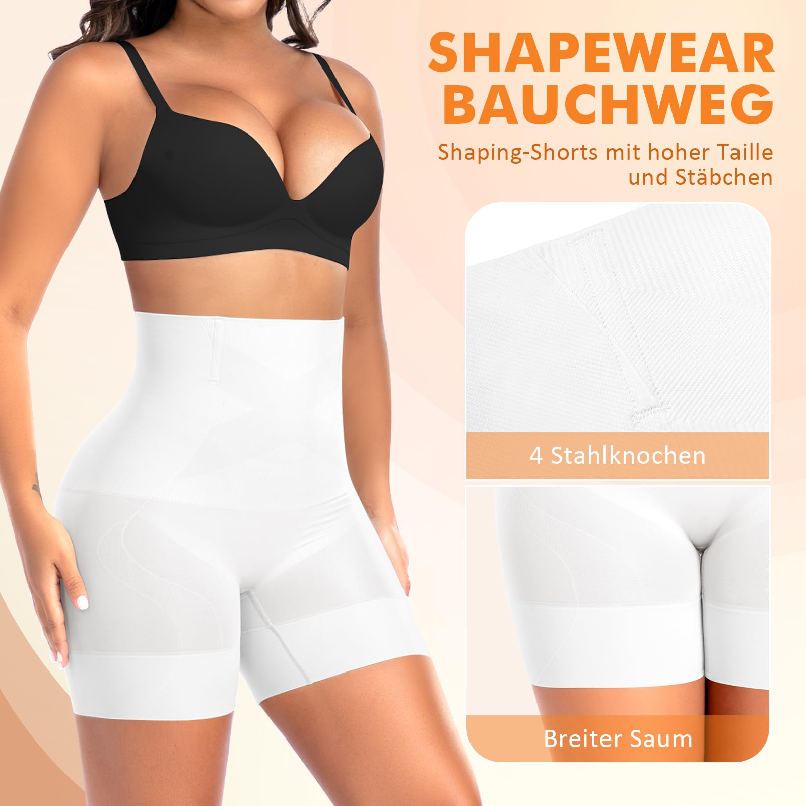 Bauchweg Unterhose Damen Shapewear Miederhose Hohe Taille Unterwäsche Figurenformend Bauchkontrolle Body Shaper Leggings Miederpants