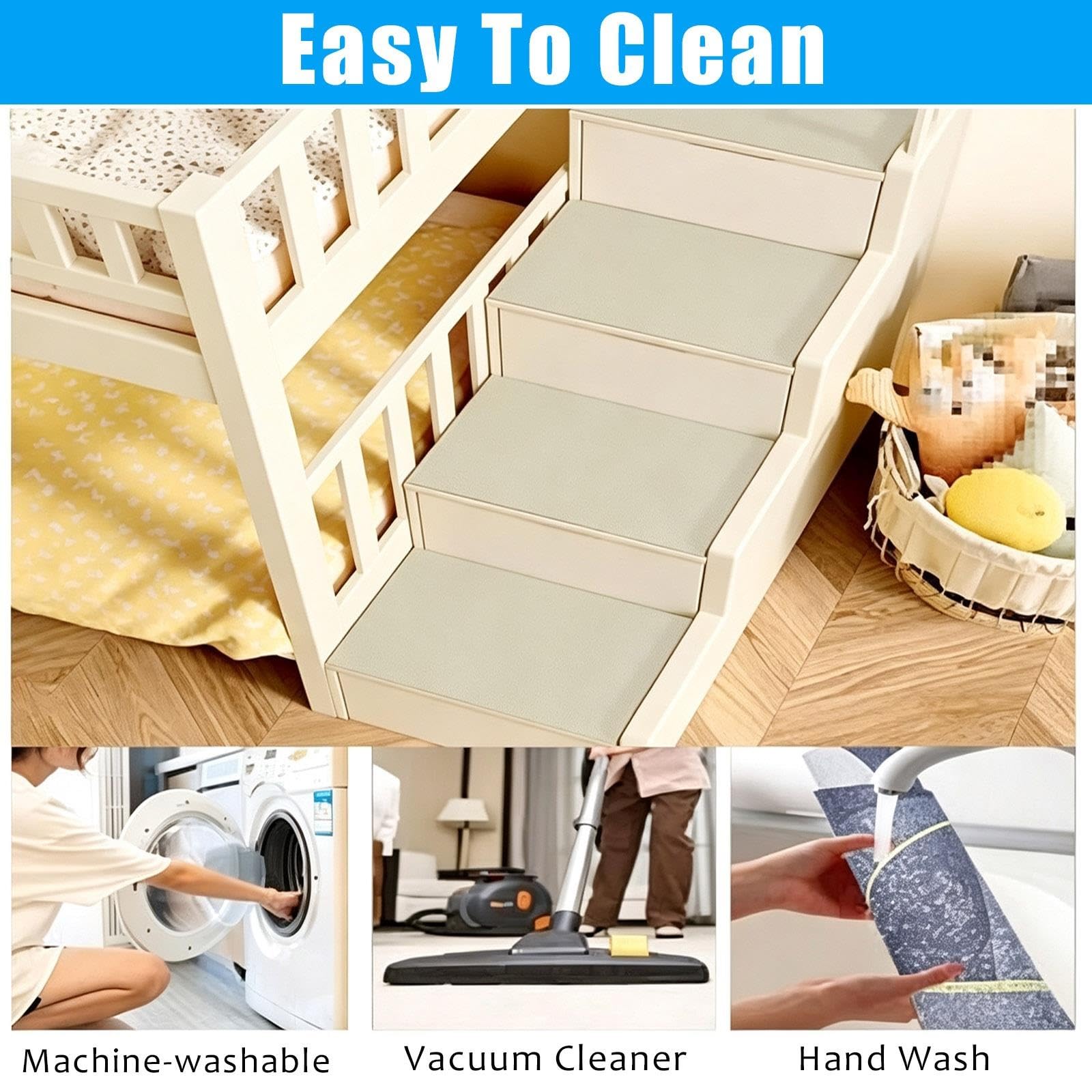Stair treads Corredor De Escalera para Escaleras Alfombradas, Ancho 20 25 28 30 35 40 Cm Cubiertas De Escalera para Escaleras De Madera, Peldaños De(6 PCS,L - W 80 x 40 cm)
