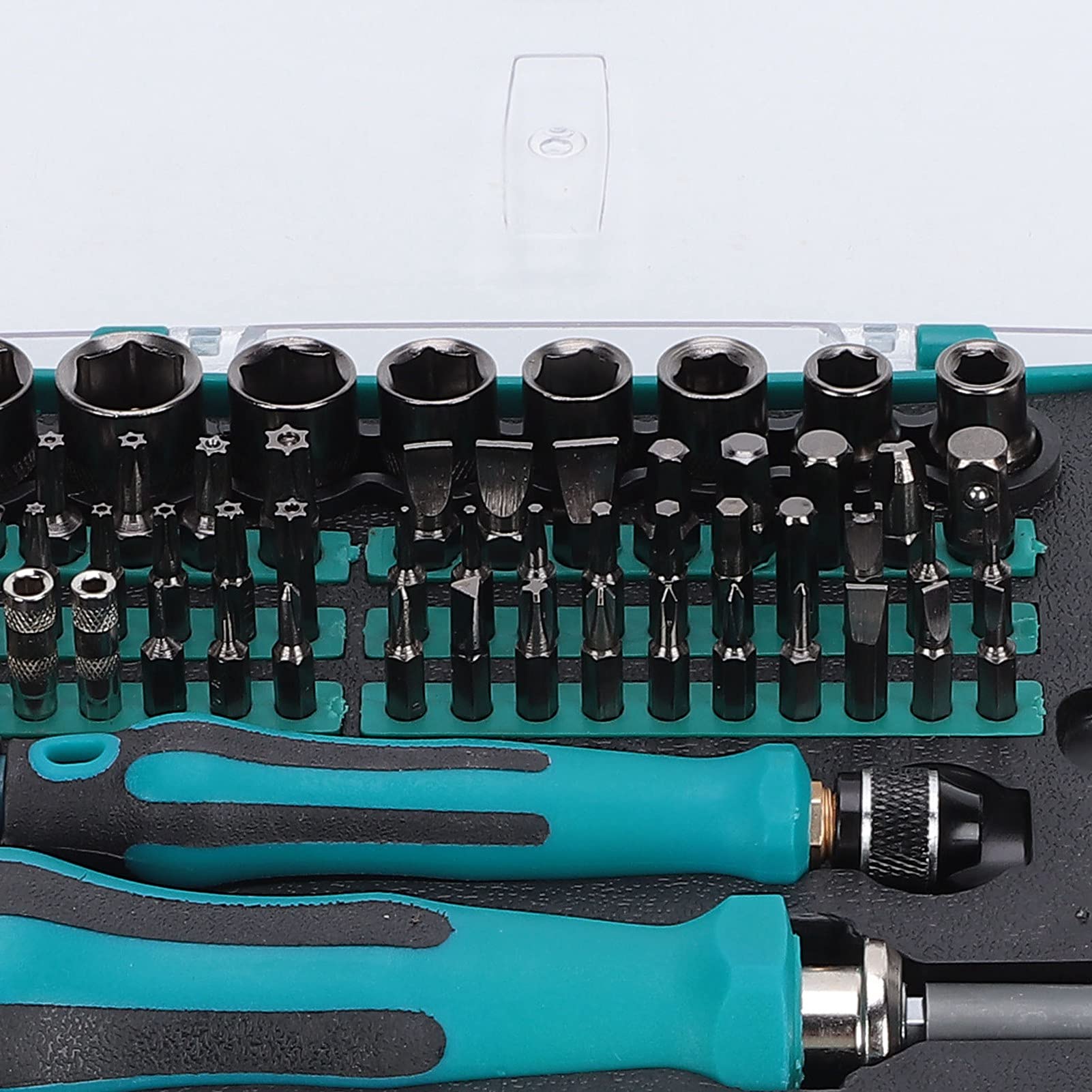 Juego de herramientas de trinquete con puntas de destornillador y vasos para mantenimiento industrial, llave de electricista y kit de herramientas de reparación de acero al cromo