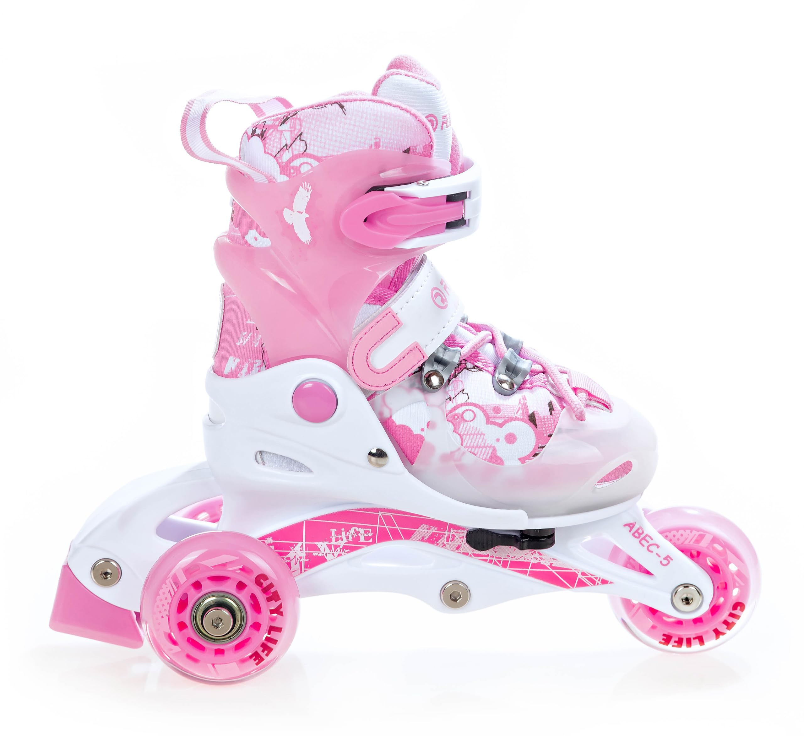 Raven Princess 3in1 Inline Skates Triskates Rollschuhe Inliner für Kinder Mädchen verstellbar
