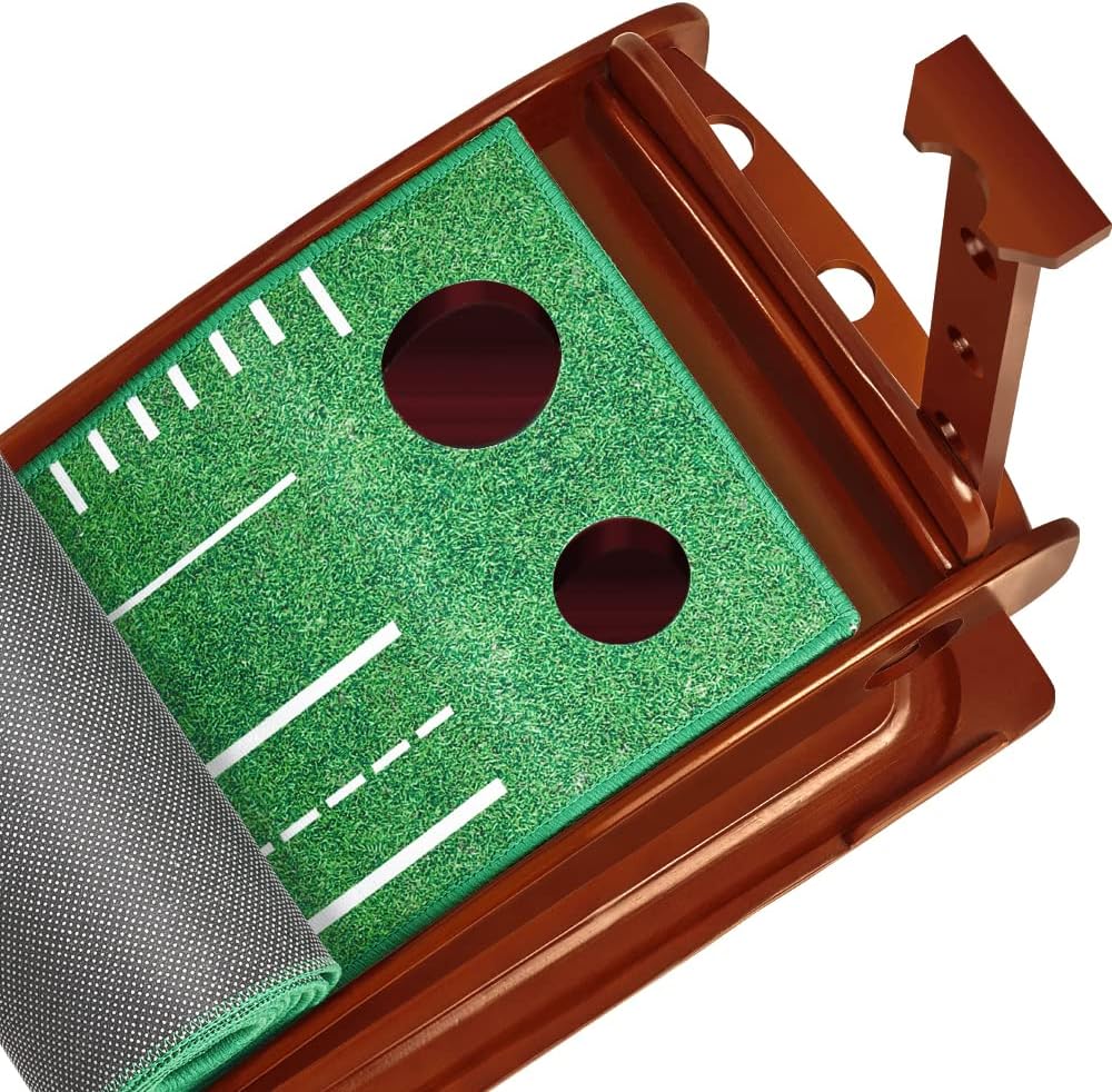 Wekin Gifts for Men Putting Green, Indoor Mini Golf Putting Mat with Auto Ball Return System, Non-Wrinkle Crystal Velvet & Non-Slip, Golf Game Practice Equipment : Sports & Outdoors
