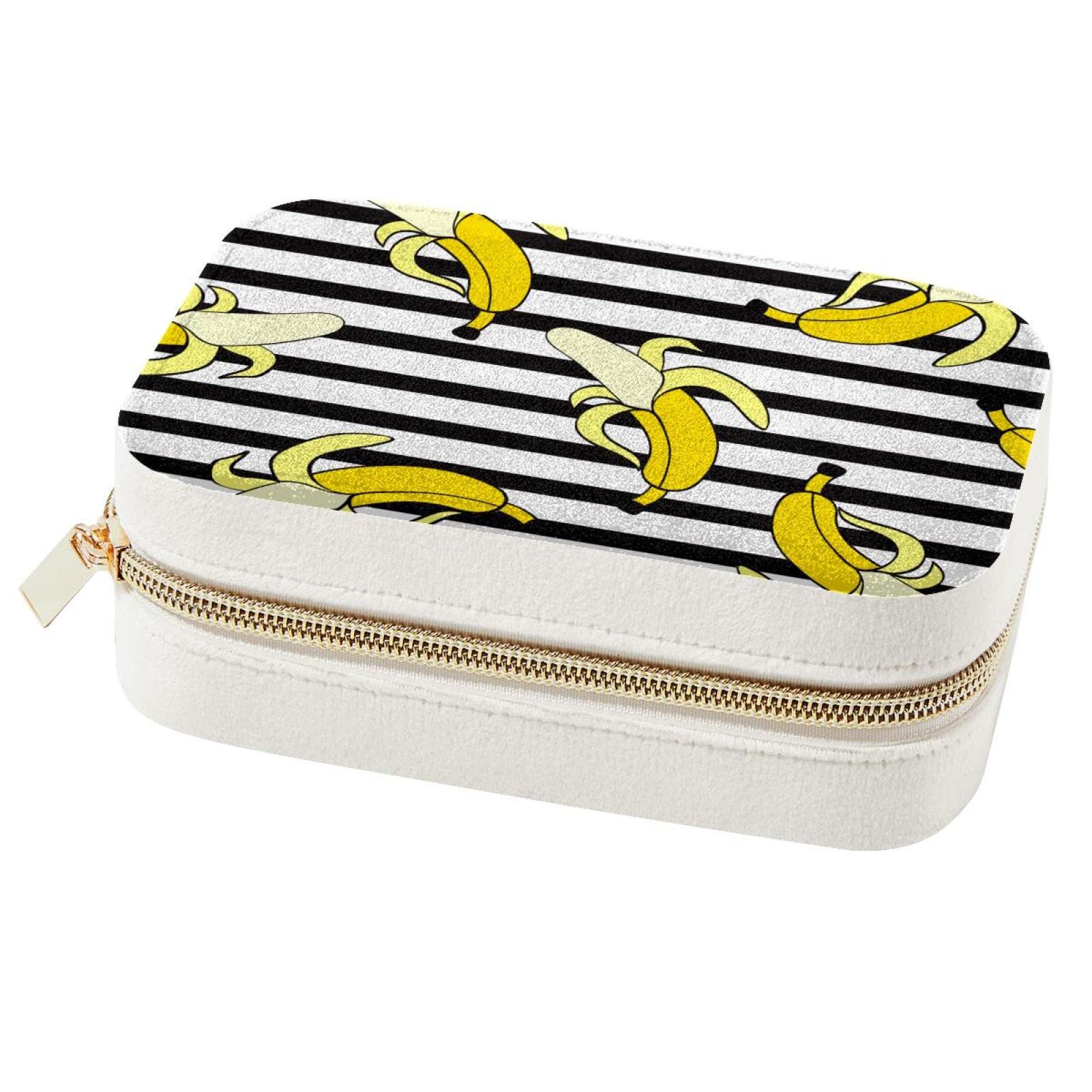 Boîte à bijoux portable bananes pour protéger vos colliers et bagues des rayures en voyage