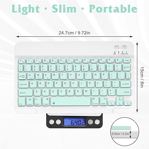 Miniatura 2 de Combo de teclado y mouse Bluetooth recargable, teclado ultra delgado de tamaño completo y mouse ergonómico para Tienda Fire HD 10 Plus (2021) y