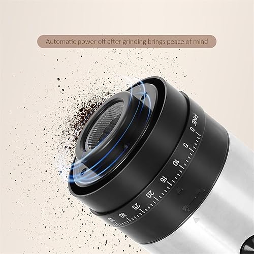 Miniatura 6 de Molinillo de café molino eléctrico pequeña oficina adecuado para viajes, camping, oficina, uso ajustable molinillo de café