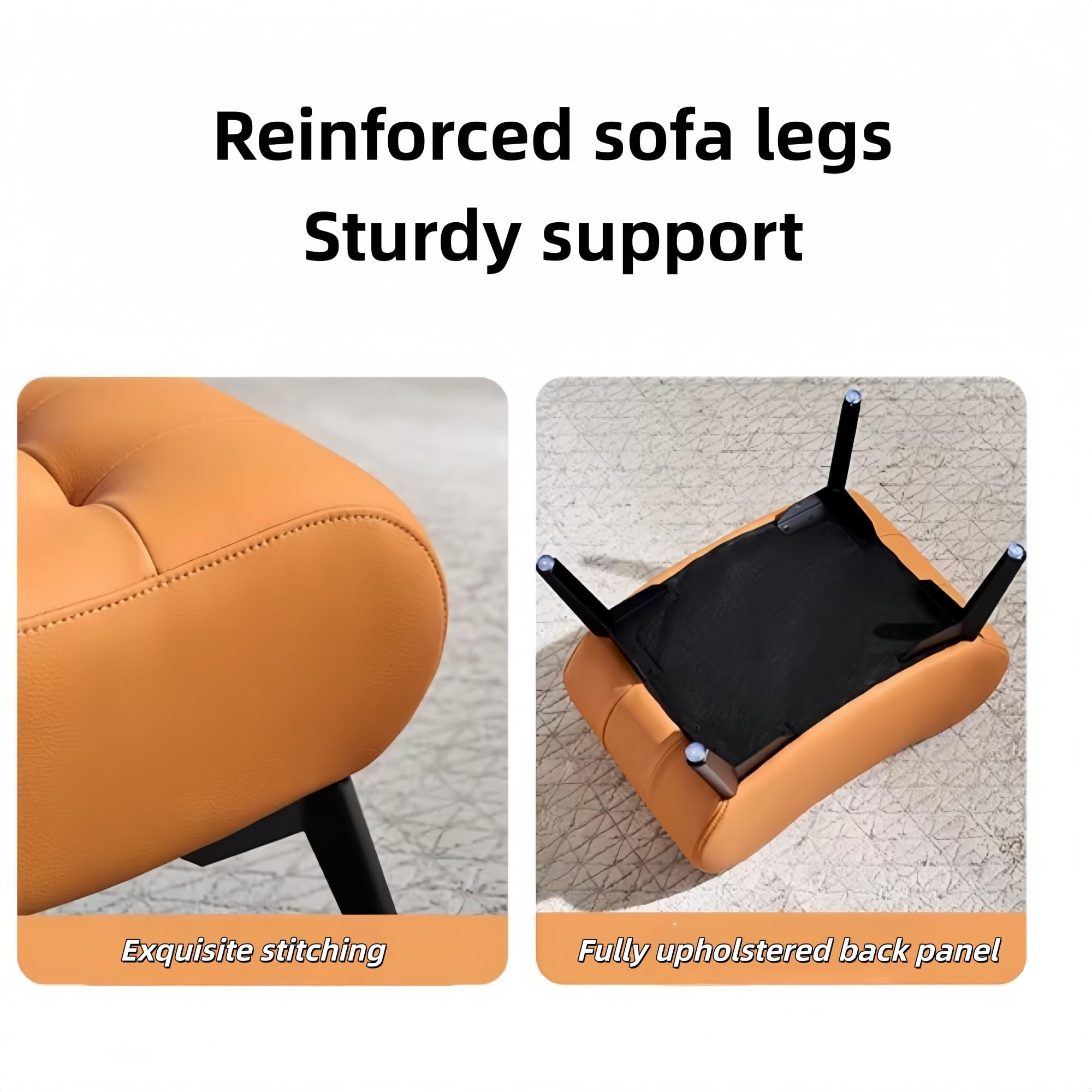 Kleiner Hocker, Sofa-Fußhocker Aus Verstärktem Öko-Leder, Hochelastischem Schaumstoff, In Mehreren Farben Erhältlich, for Den Heimgebrauch Geeignet(Earl Grey Black,L)