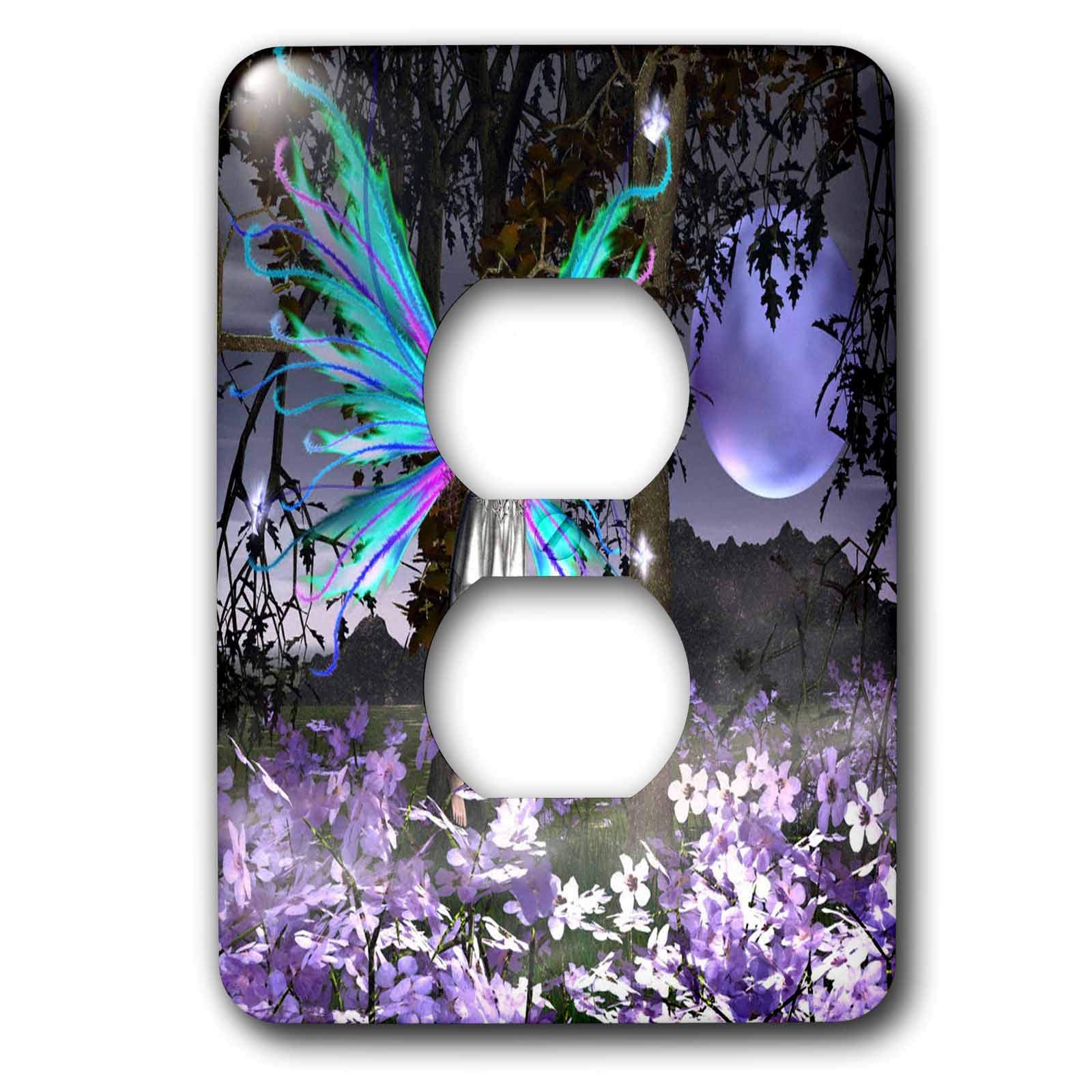 Fairy con flores juego de 2 tapones de salida decorativos modelo 3dRose lsp_22527_6