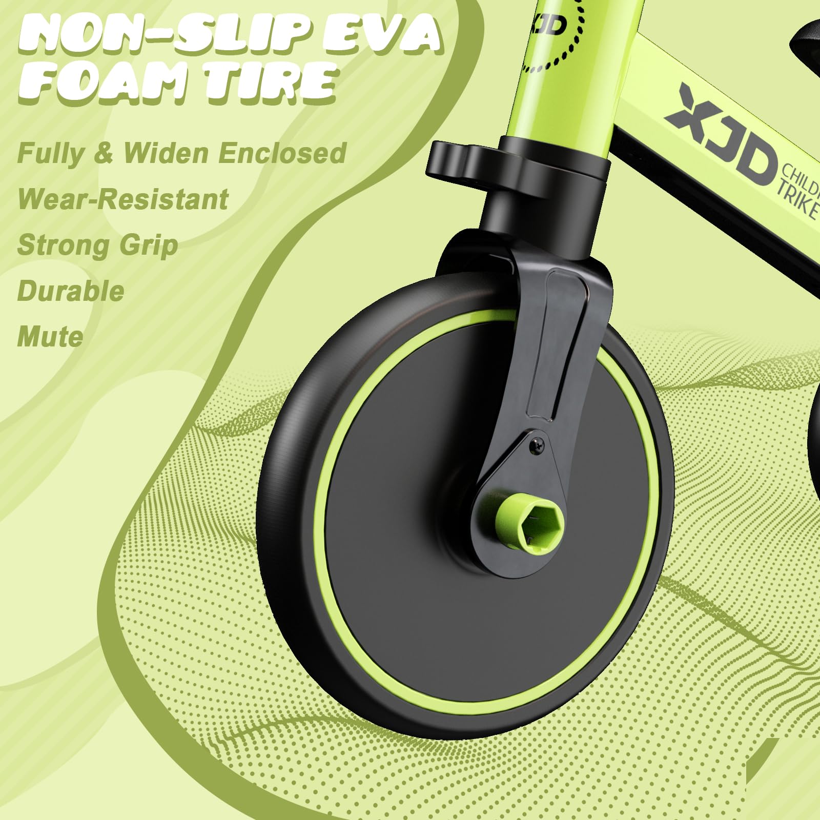 XJD 4 in 1 Triciclo per Bambini Con Putter Staccabile Bicicletta Equilibrio Adatto per età 1-3Anni (Verde)