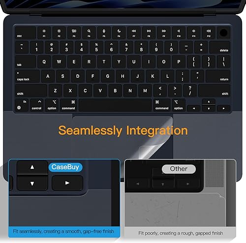 Miniatura 5 de CaseBuy Juego de protectores de reposamanos, arañazos invisibles y accesorios de protección contra el desgaste para MacBook Air de 13.6 pulgadas