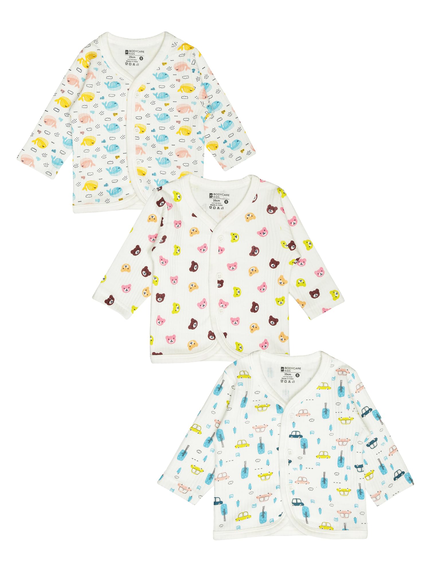 BODYCARE Unisex Baby Thermal Top Pack of 3 Print May Very-picture-16