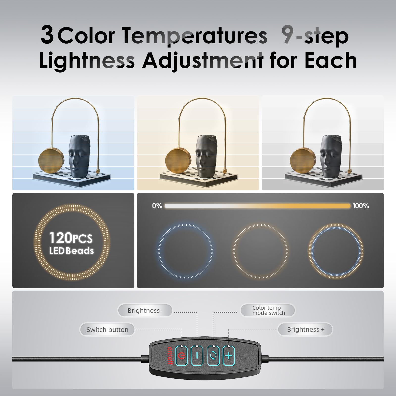 Light Box Fotografico Set,VAYOTOY Luminosa per Studio Fotografico Portatile, Tenda Fotografica Pieghevole Portatile Box Fot 120 Luci LED Fimmerabili,6 Sfondi Colorati Adatto (30×30×30 CM)