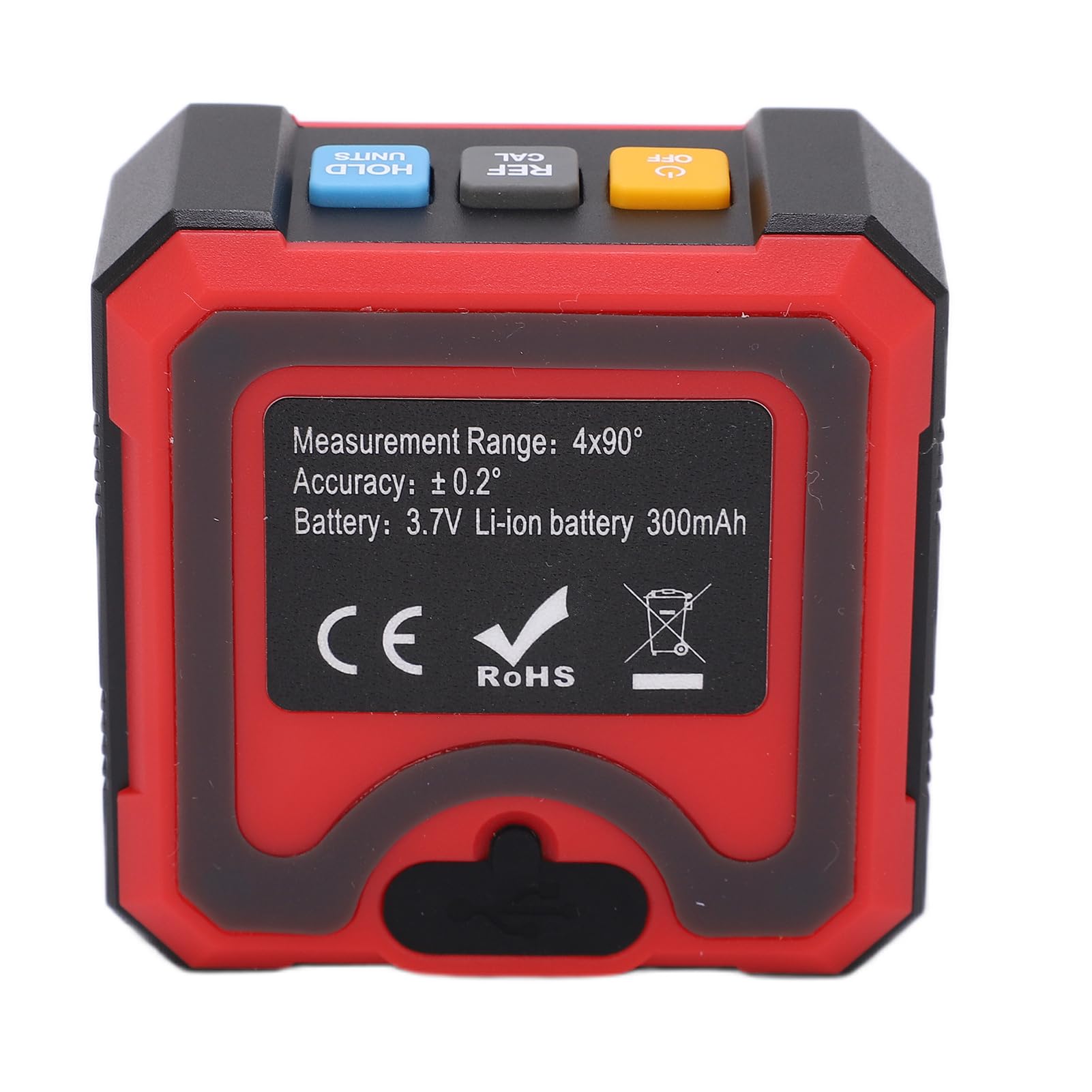 Yosoo Health Gear LM320A Inclinometro Digitale ABS Lega di Alluminio Mirino Angolare Digitale 4 X 90 Gradi con Base Magnetica Retroilluminato Display a Rotazione Automatica Tipo C Ricarica per la