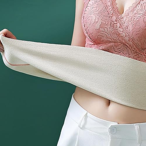 Miniatura 4 de Oplxuo Camiseta térmica sin mangas con forro polar para mujer, camiseta térmica sin mangas, con encaje, capa base cálida, clima frío