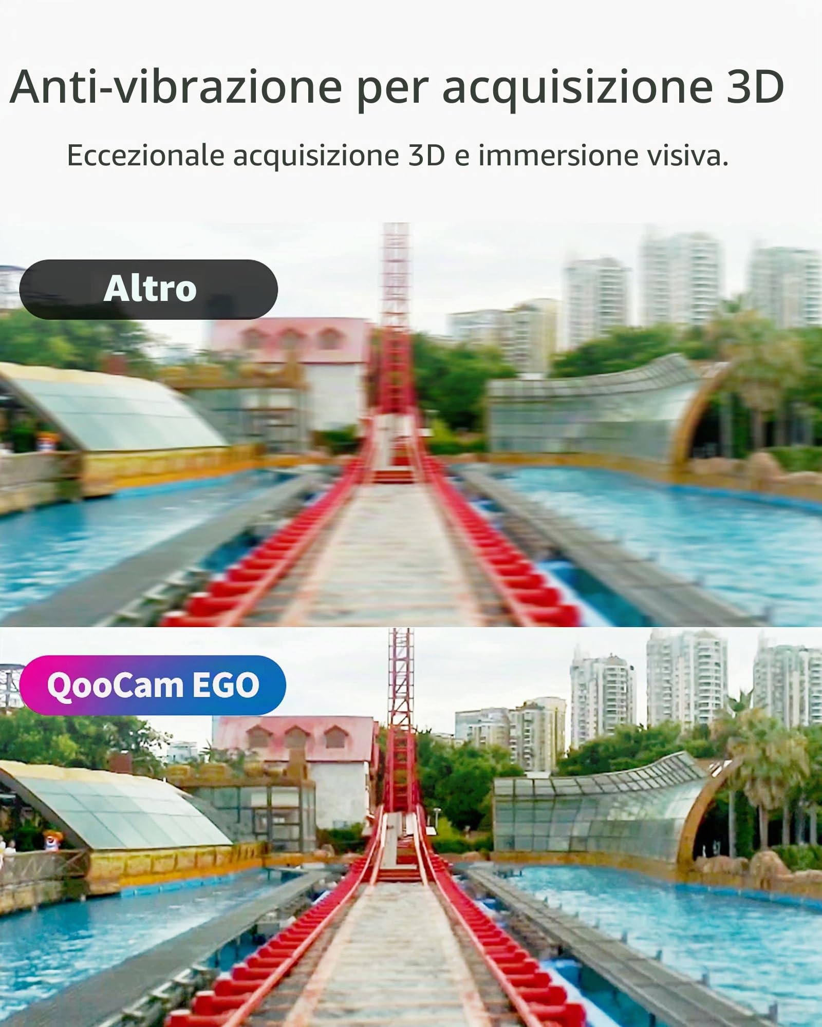 KanDao QooCam Ego - Telecamera VR 3D integrata con visualizzatore, video 4K 60 fps, display istantaneo stereoscopico, per viaggi, feste, dispositivo creato da contenuti VR, occhiali AR compatibili