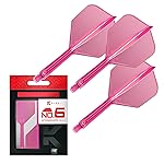 Target Darts K Flex Integrated Dart Flights and Shafts, No.6 Pink (Intermediate) | Pack of 3 K-Flex - No6, Kflex All in One Moulded Dart Flight & Stem | Professional Dart Accessories