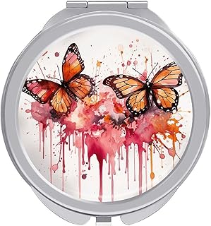 Espejo de maquillaje de viaje con diseño de m...