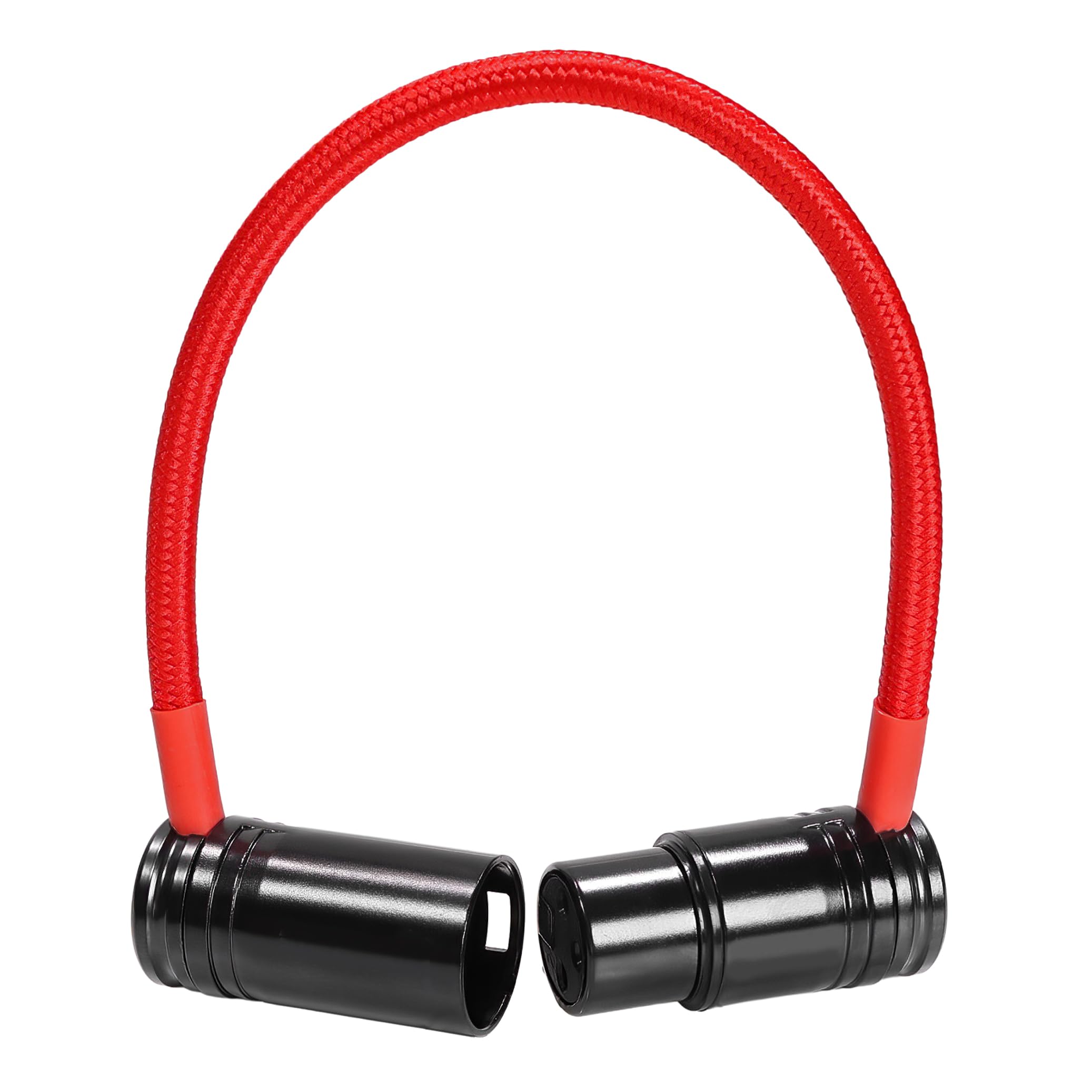 KONDOR BLUE Cable XLR recto de perfil bajo de 8 pulgadas, para cámaras, micrófonos, audio de estudio, perfil bajo y ángulo ajustable, rojo