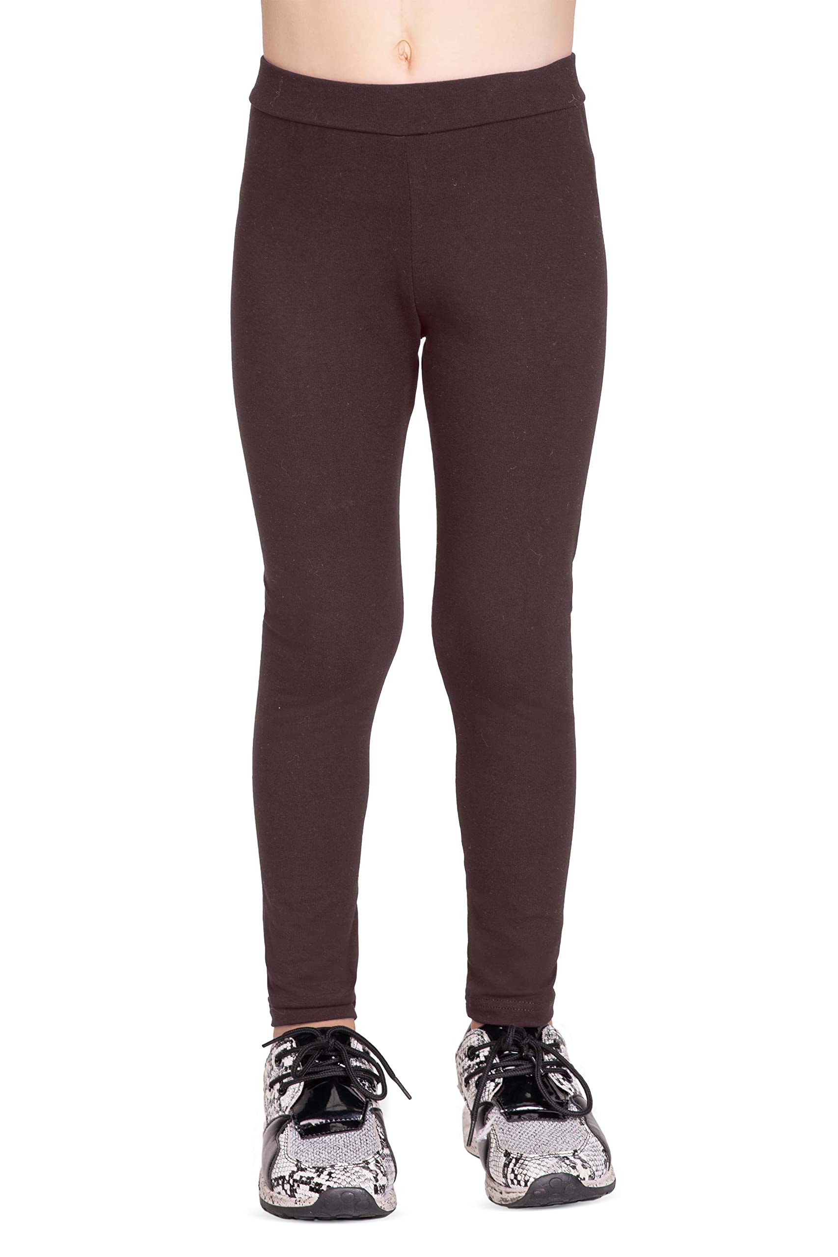 REDAR Legginsy Dziewczęta dzieci jednokolorowe bawełniane legginsy pełna długość jazda na rowerze odzież codzienna legginsy nieprześwitujące rajstopy praktyczne spodnie dla dzieci w wieku 2-13 lat