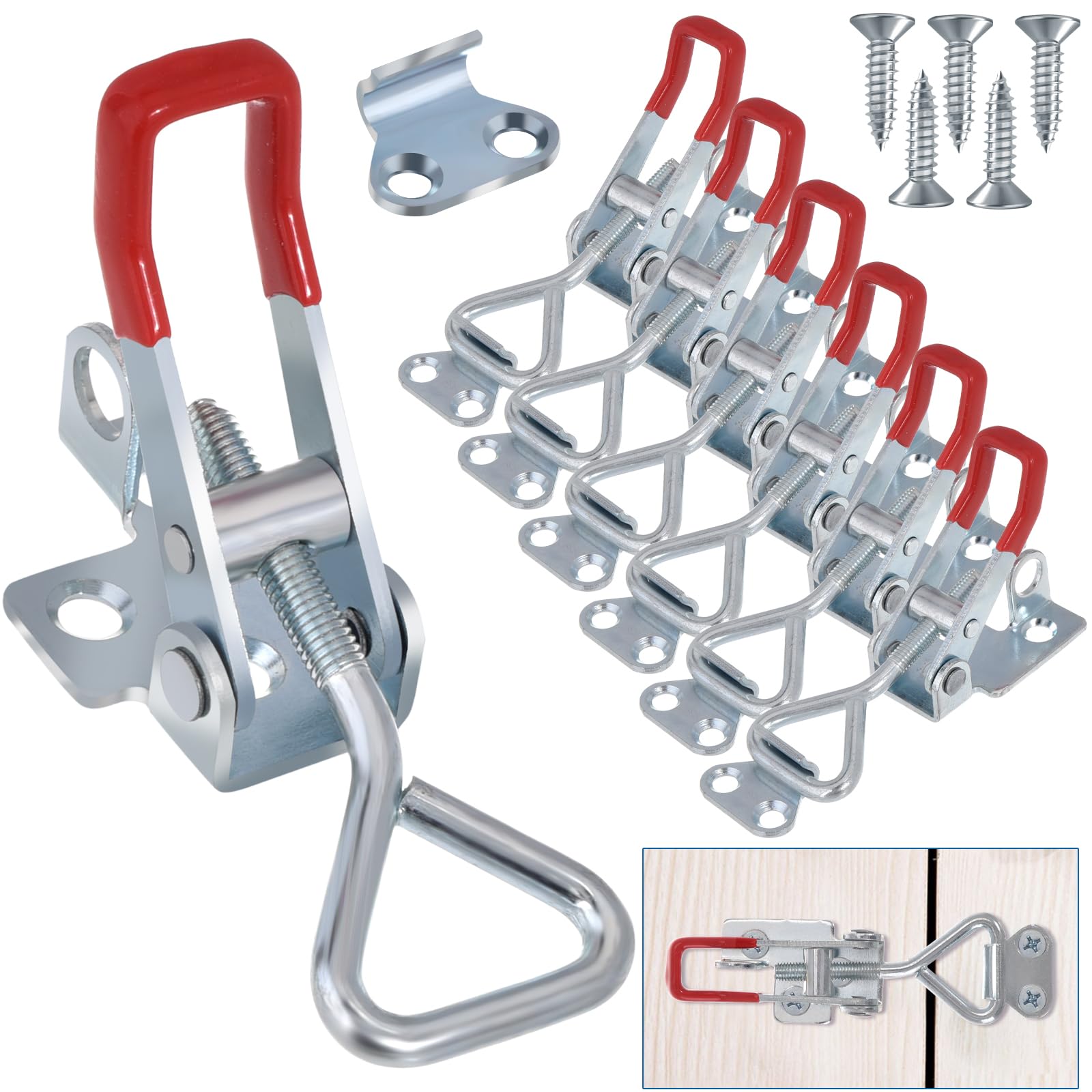 GH-4001 Lot De 4 Fermetures à Cliquet En Acier Inoxydable Pour Mur De