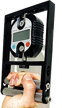 Spring Grip Dynamometer, Digital Display Grip Dynamometer, Maximum Load 330Lbs/150kg, Flexor Muscle Training/Special Strength Data Test, with Adjustable Handle,A