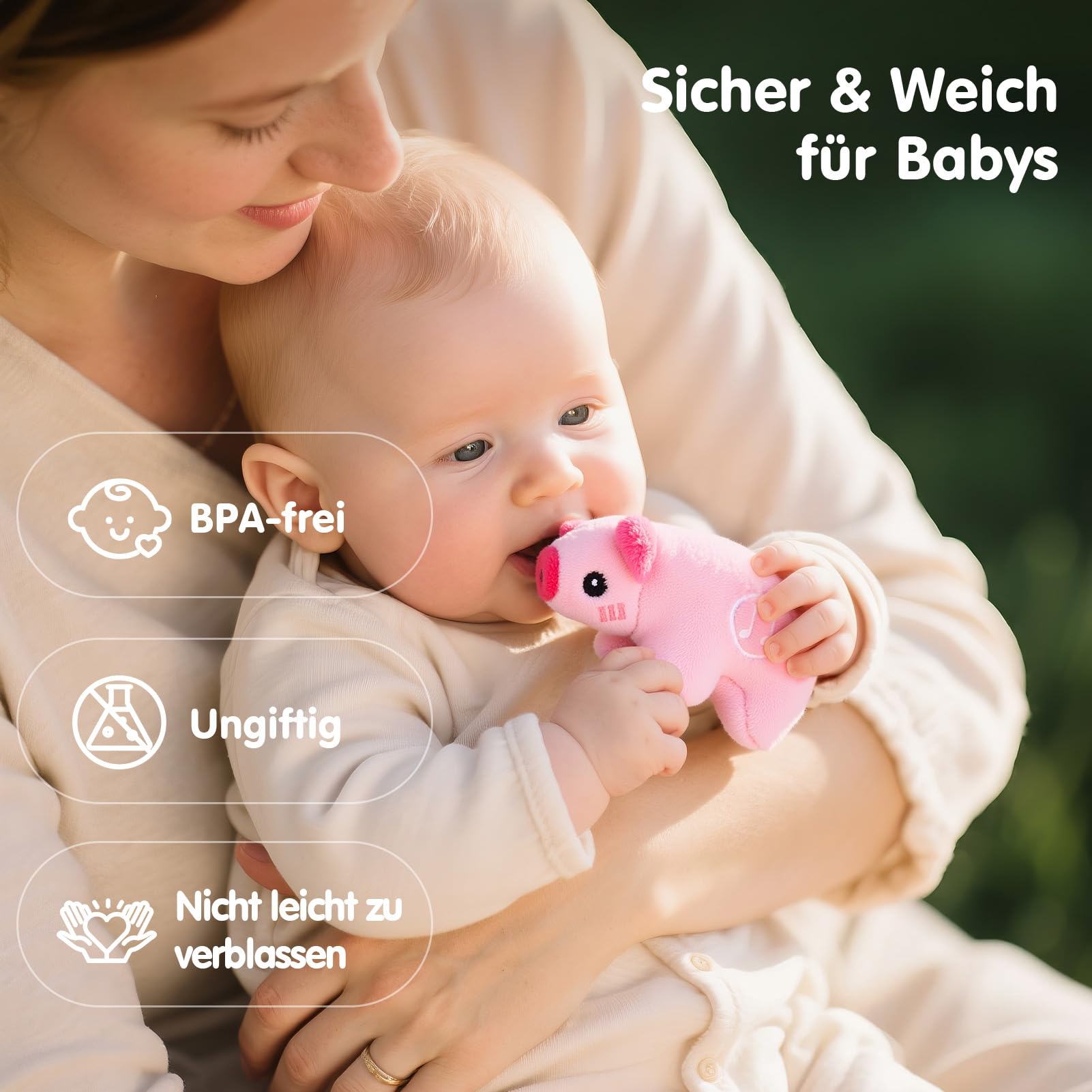 hahaland Bauernhof Baby Spielzeug 6 Monate mit 2-in-1 Scheunen & Spielmatten,6 Sensorik Plüschtiere mit Tiergeräuschen & Spricht Englische Tiernamen,Montessori Spielzeug Baby Geschenk ab 6-12 Monate