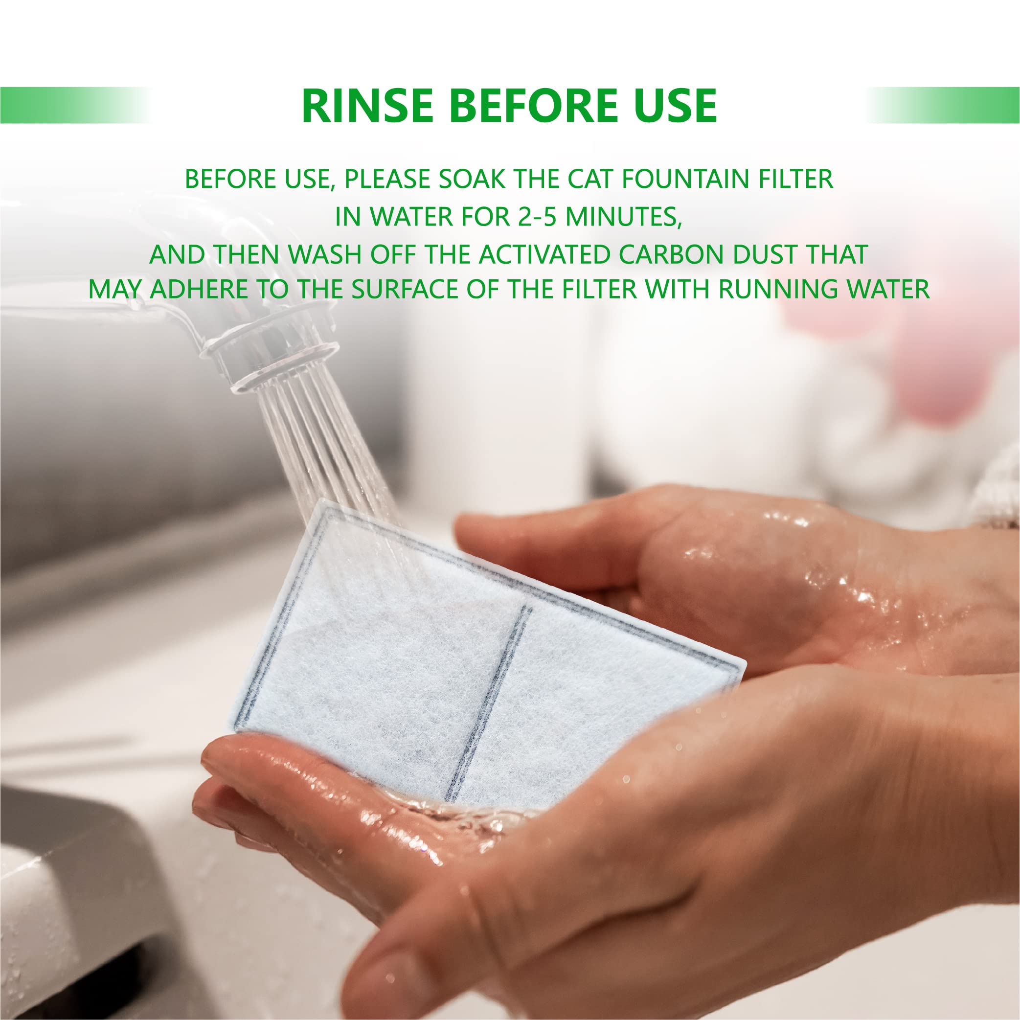 Paquete de 12 filtros de carbón de carbono de repuesto para fuente de mascotas Drinkwell Platinum, filtros de carbón para fuente de agua para perros y gatos