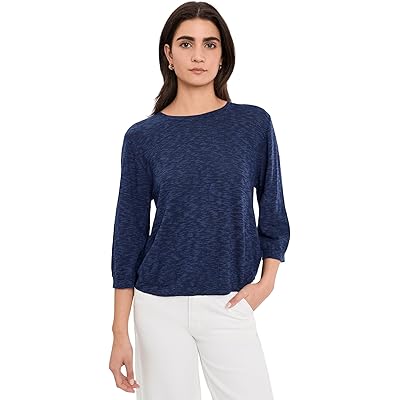 Mod-o-doc 3/4 Sleeve Crew Neck Swing Sweater
