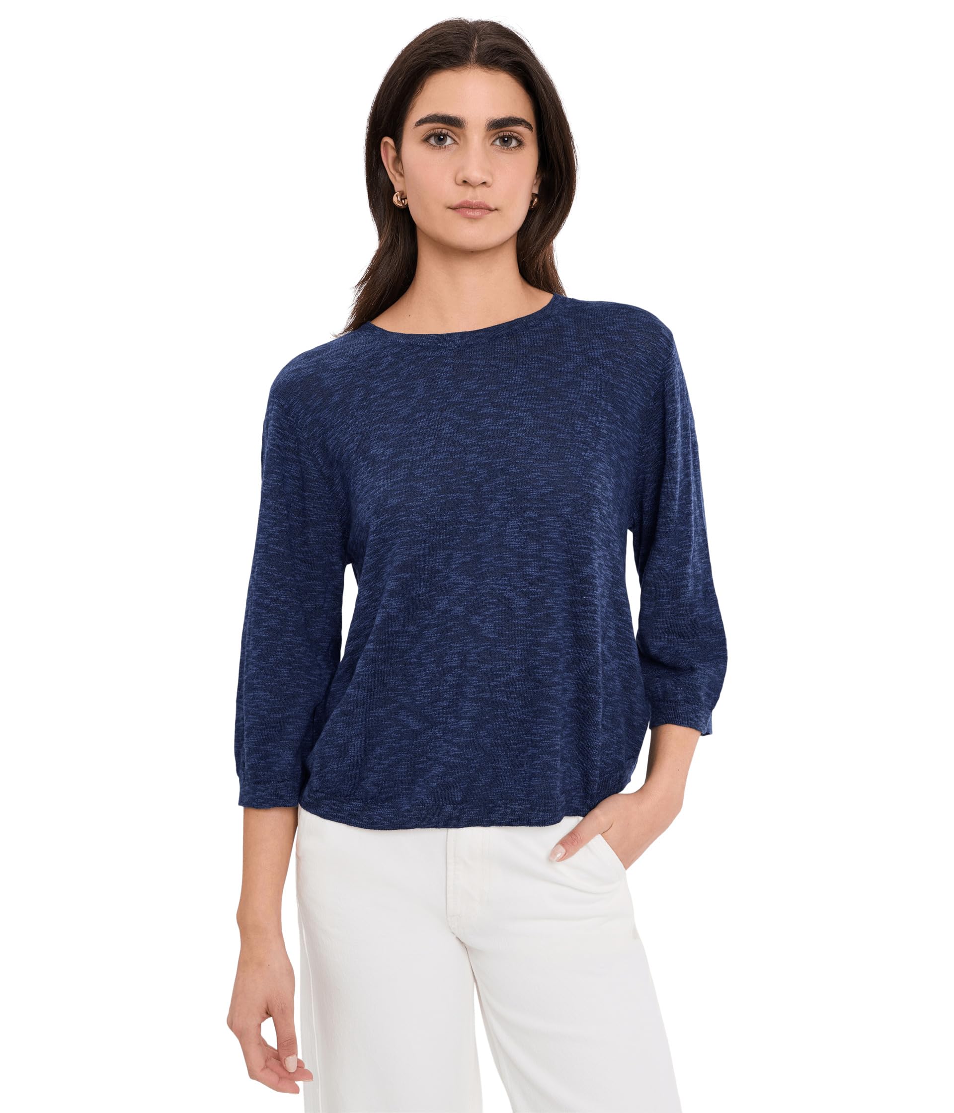 mod-o-doc Women's 3/4 Sleeve Crew Neck Swing Sweater-picture-10