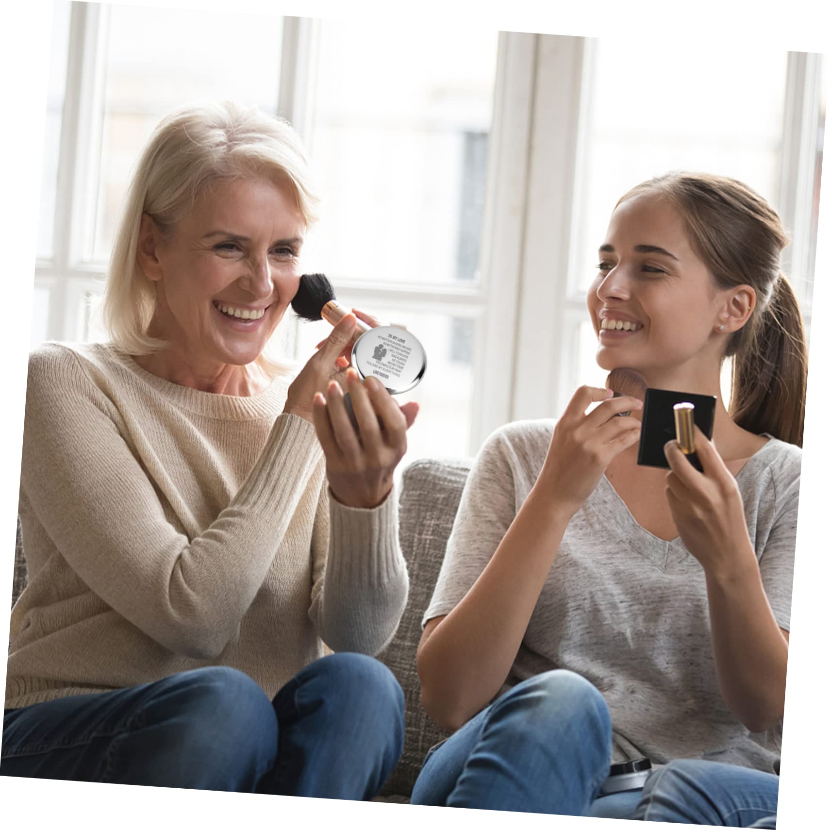 Healeved 3piezas Espejo De Maquillaje Plegable Alta Definición Espejo De para Diseño Ergonómico y Portátil para Mujeres y
