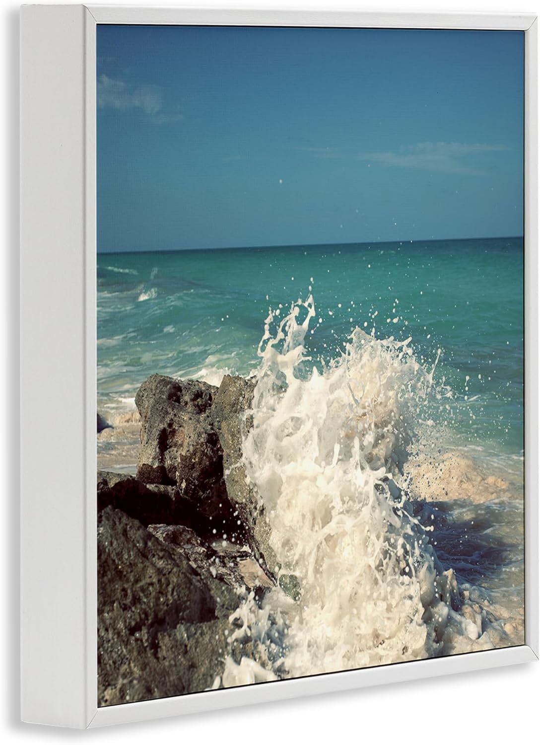 Stupell Industries Splashing Beach Spray Framed Giclee Art Design by Susan Bryant