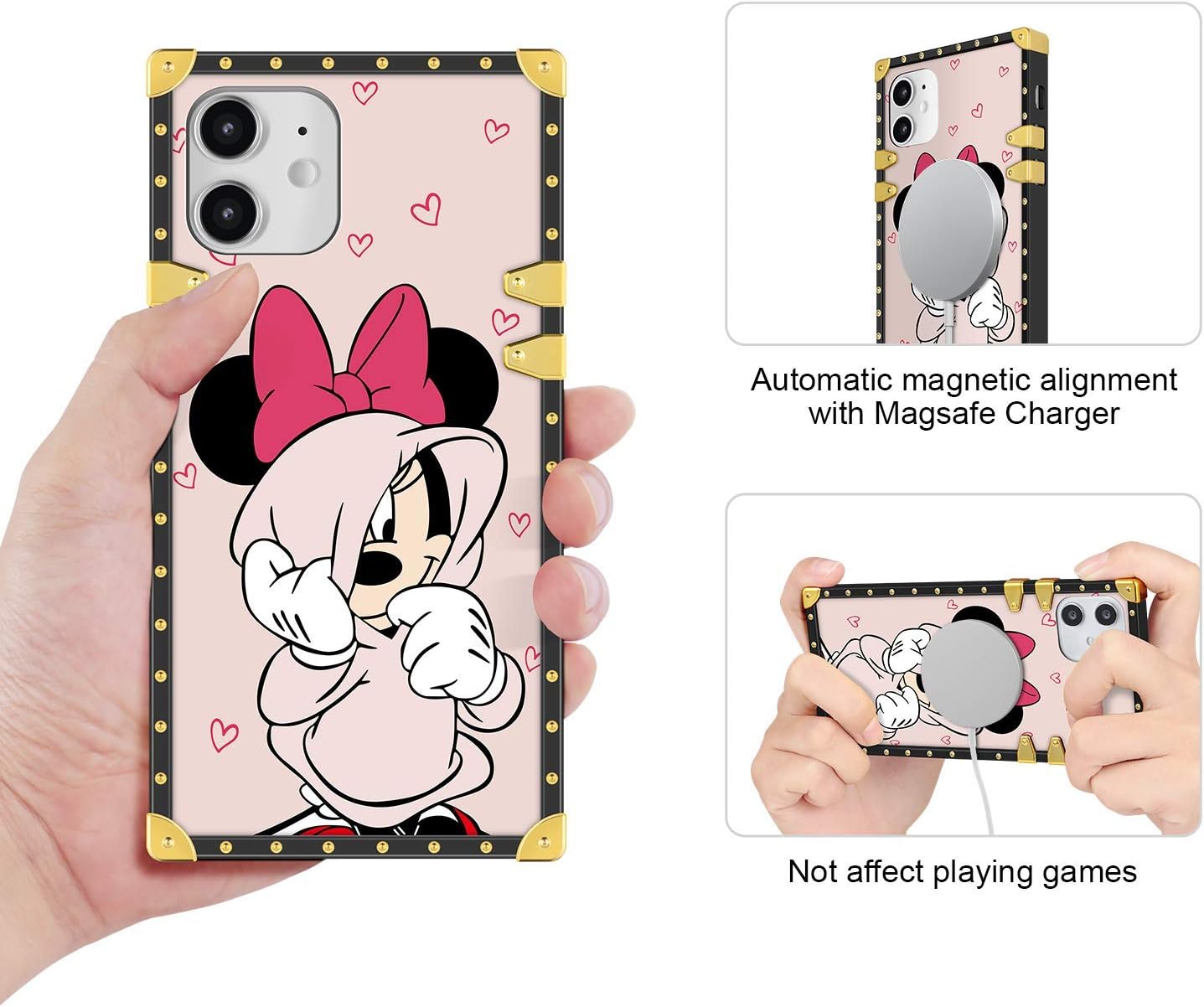 Disney Phone Case for iPhone 12 MiNi/12/12PRO/12PRO MAX (for iPhone 12 Mini, Minnie Mouse)