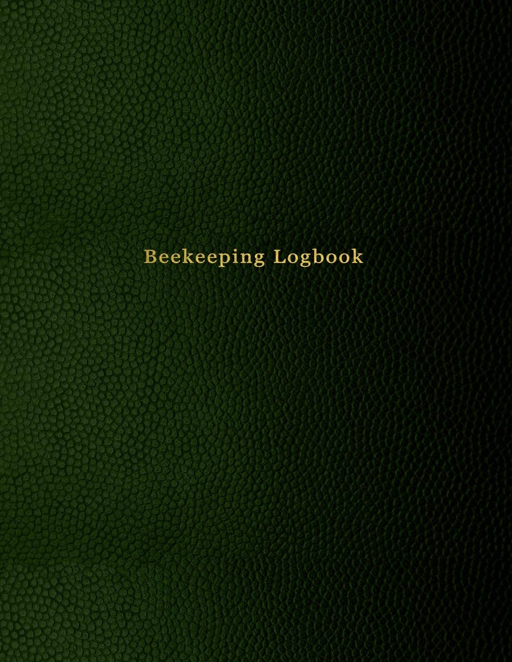 Beekeeping Logbook: Bee hive and colony inspection and maintenance journal for professional bee keeping - Green leather print design