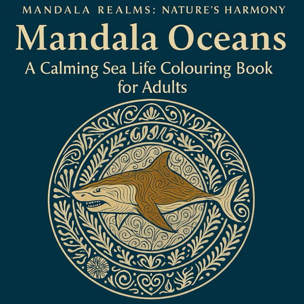 Mandala Oceans: A Calming Sea Life Colouring Book for Adults & Teens: Ocean Mandalas, Marine Animals & Relaxing Underwater Designs (Mandala Realms)