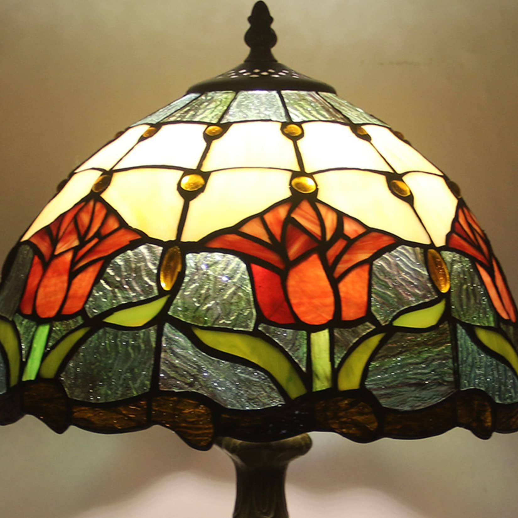 Amazon.co.jp : ティファニースタイルチューリップテーブルランプ7.9