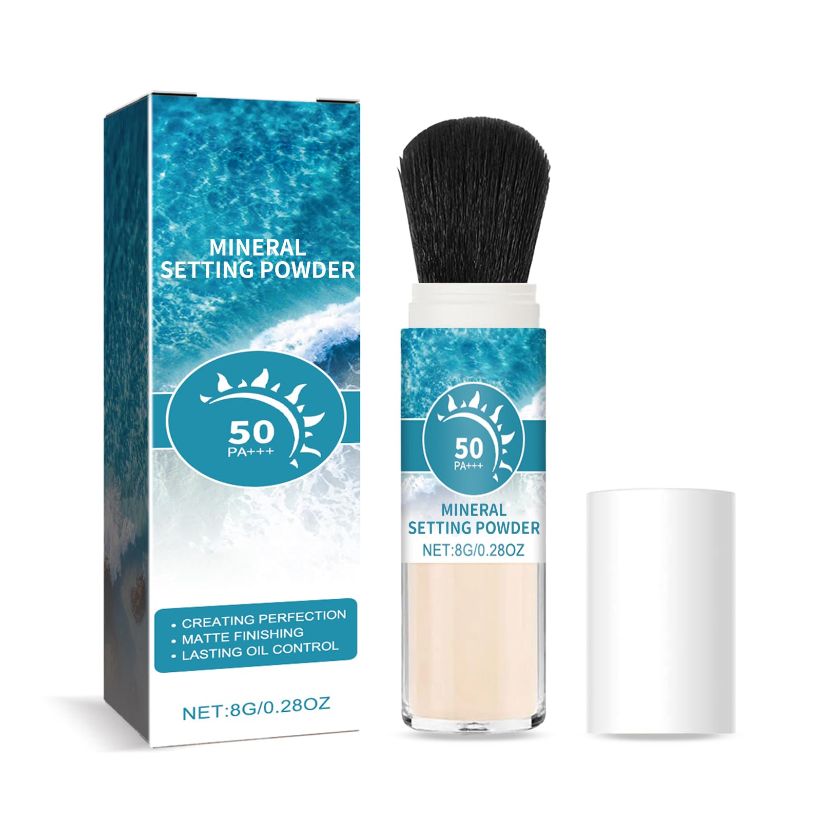 Mineral Sunscreen Setting Powder, Lasting Lightweight Breathable, Suitable for All Skin Types(0.28 Oz）