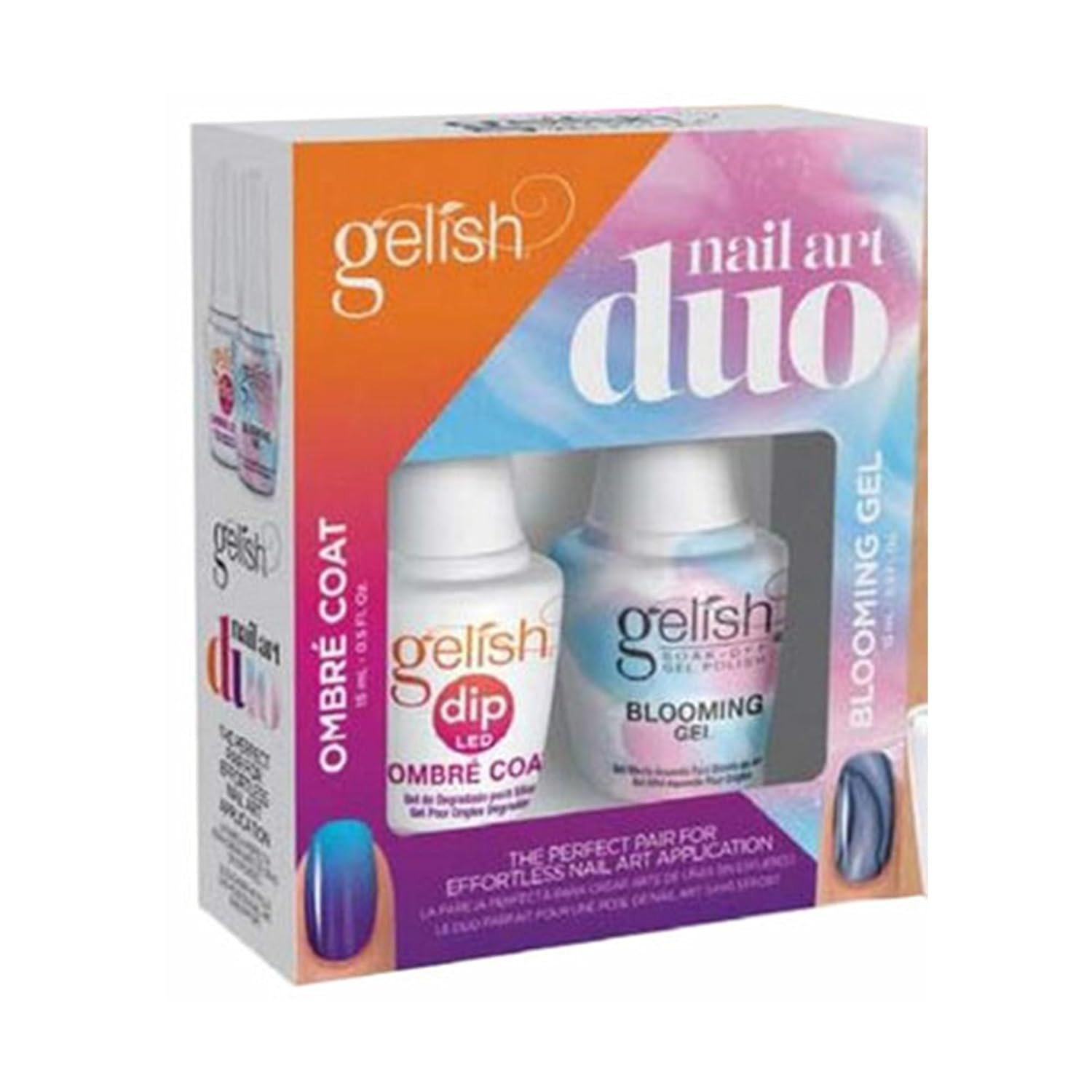 Gelish Ombré Coat & Blooming Gel Duo – Professional Nail Art Kit for Ombré & Blooming Designs, Gel Polish for Salon Quality Manicure & Pedicure, Long-Lasting, Easy Application for DIY Nails.