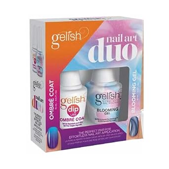 Gelish Ombre Coat & Blooming Gel Duo Professional Nail Art Kit for Ombre & Blooming Designs, Gel Polish for Salon Quality Manicure & Pedicure, Long-Lasting, Easy Application for DIY Nails.