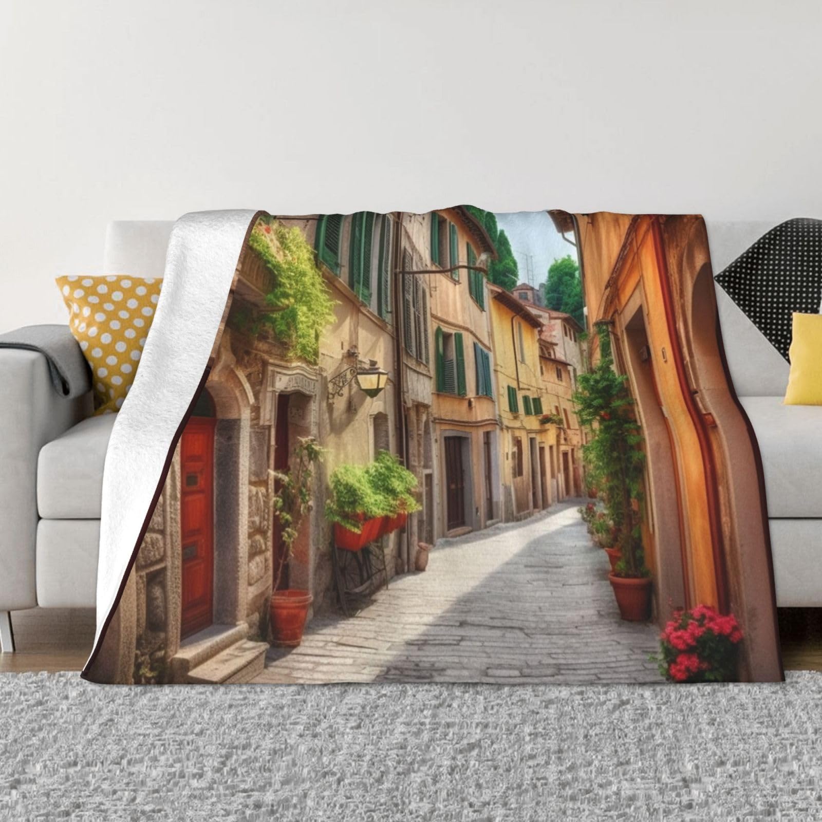 Couverture italienne en flanelle chaude idéale pour vos moments cocooning sur le canapé